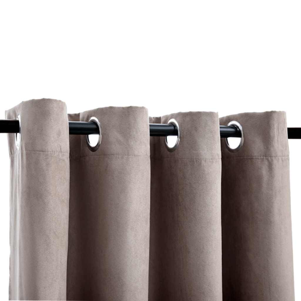 vidaXL Rideaux occultants à œillets 2 pcs Taupe 140x245 cm