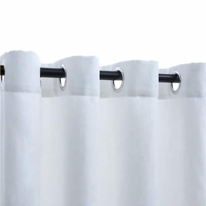 vidaXL Rideaux occultants à œillets 2 pcs Blanc-gris 140x175 cm