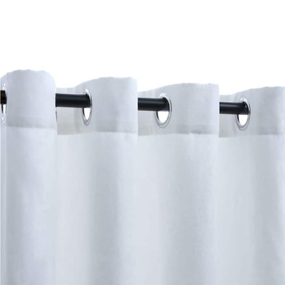 vidaXL Rideaux occultants à œillets 2 pcs Blanc cassé 140x225 cm