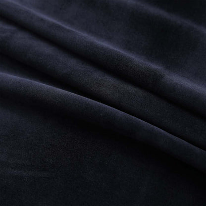 vidaXL Rideaux occultants à œillets 2 pcs Velours Noir 140x225 cm