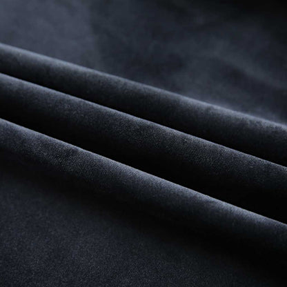 vidaXL Verdunkelungsvorhänge mit Haken 2 Stk. Samt Schwarz 140x245 cm