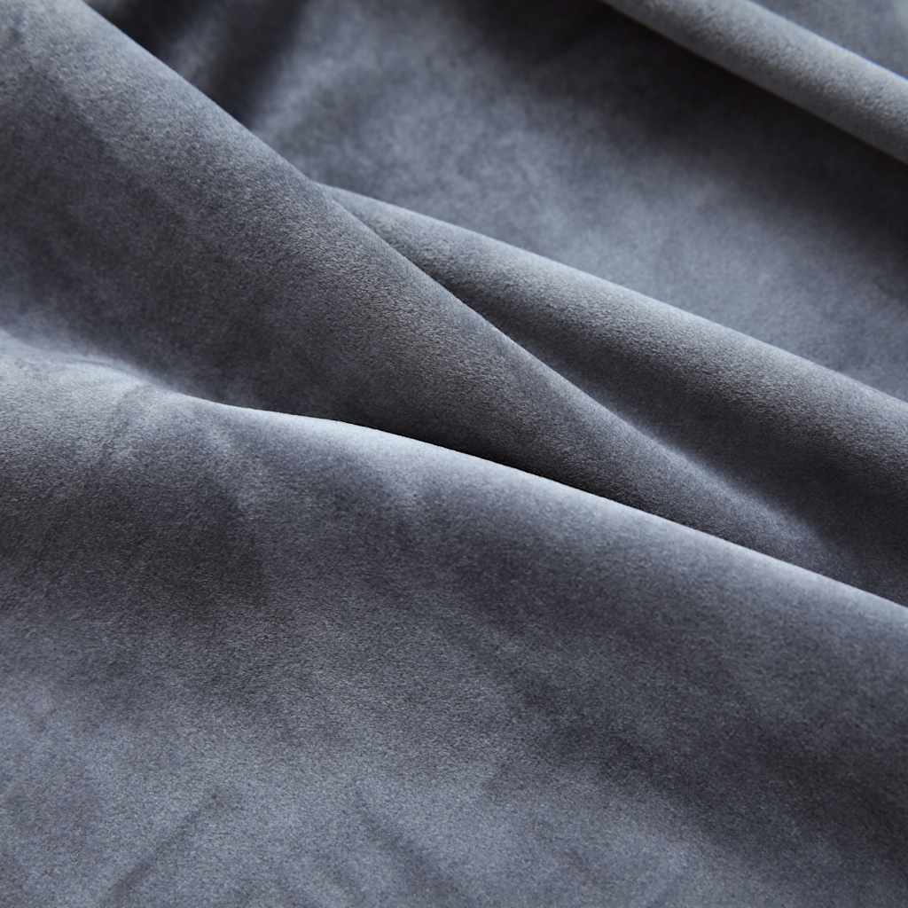 vidaXL Rideaux occultants à œillets 2 pcs Velours Anthracite 140x175 cm