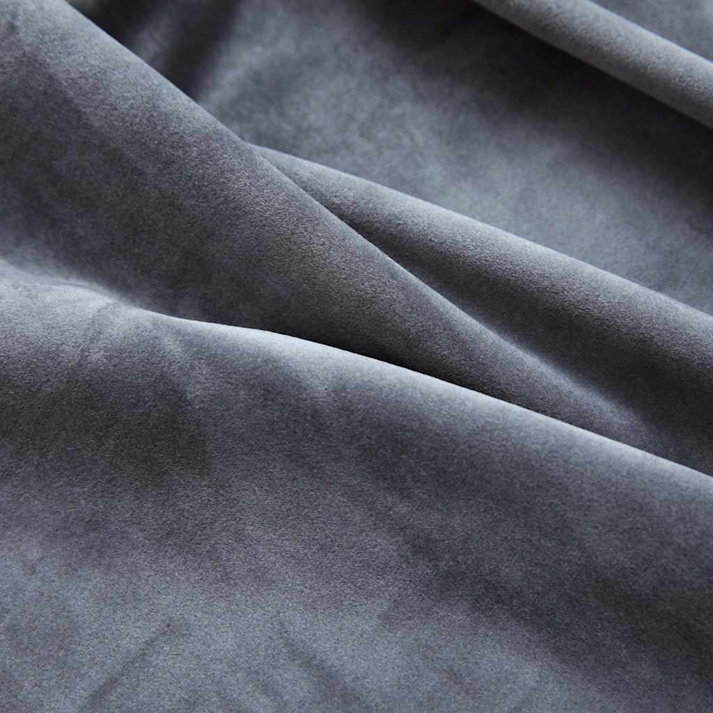 vidaXL Rideaux occultants à œillets 2 pcs Velours Anthracite 140x225 cm