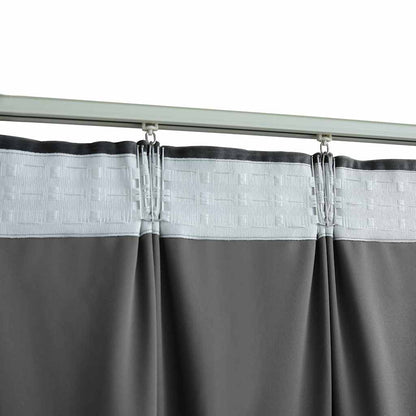 vidaXL Rideaux occultants avec crochets 2 pcs Velours anthracite 140x225 cm