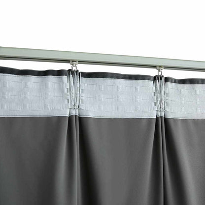 vidaXL Rideaux occultants avec crochets 2 pcs Velours Anthracite 140x245 cm