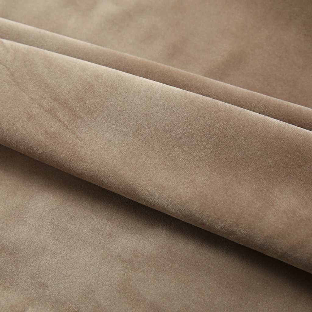 vidaXL Rideaux occultants à crochets 2 pcs Velours Beige 140x225 cm