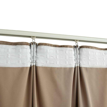 vidaXL Verdunkelungsvorhänge mit Haken 2 Stk. Samt Beige 140x245 cm