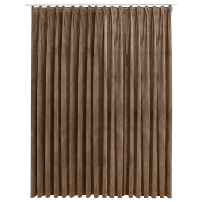 vidaXL Rideau occultant à crochets Velours Beige 290 x 245 cm