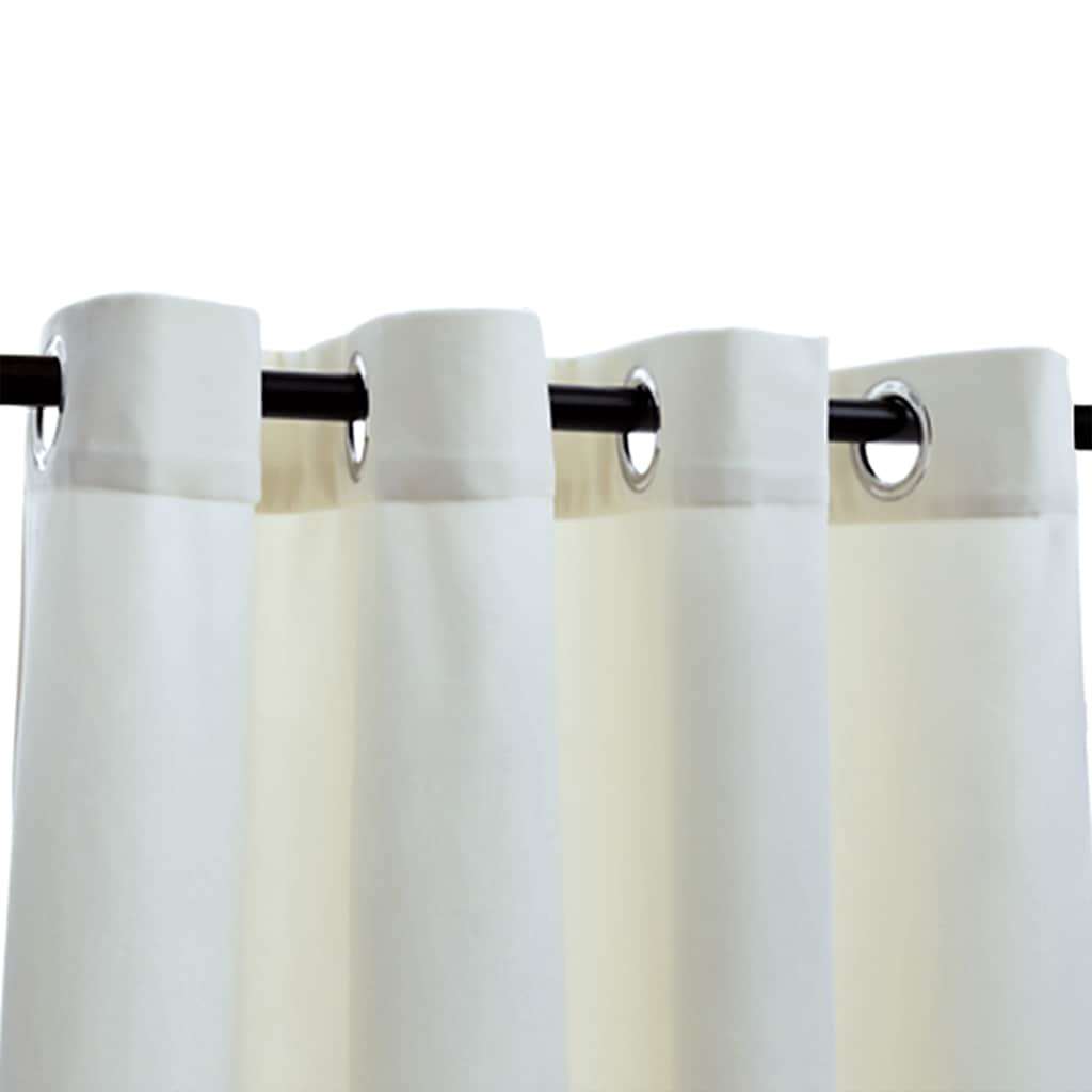 vidaXL Rideaux occultants à œillets 2 pcs Velours Crème 140x175 cm