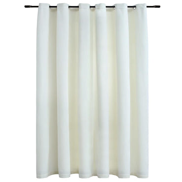 vidaXL Rideau occultant à œillets velours crème 290 x 245 cm