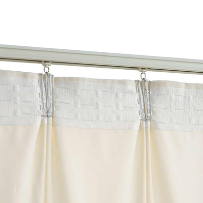 vidaXL Rideaux occultants avec crochets 2 pcs Velours Crème 140x175 cm