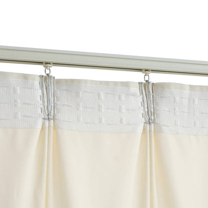 vidaXL Rideau occultant avec crochets Velours Crème 290 x 245 cm