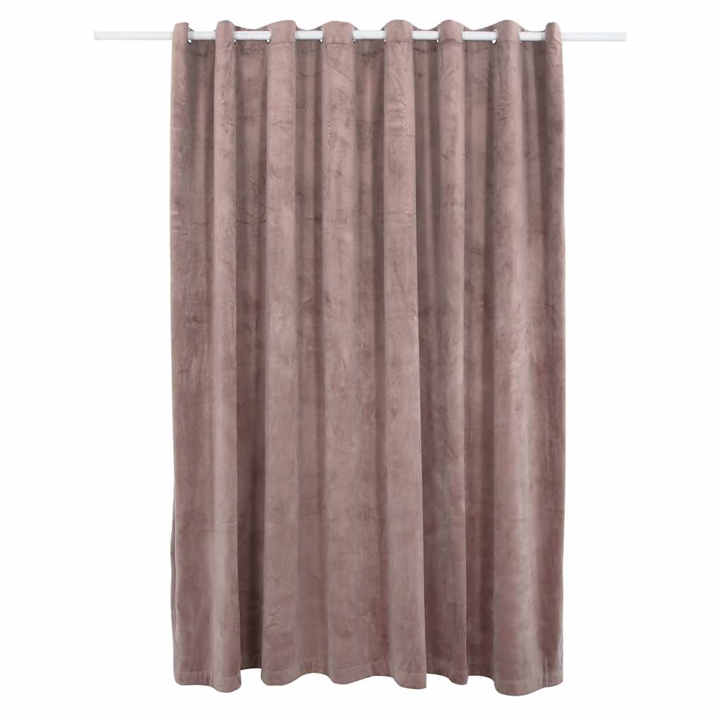 vidaXL Rideau occultant à œillets velours rose antique 290x245 cm