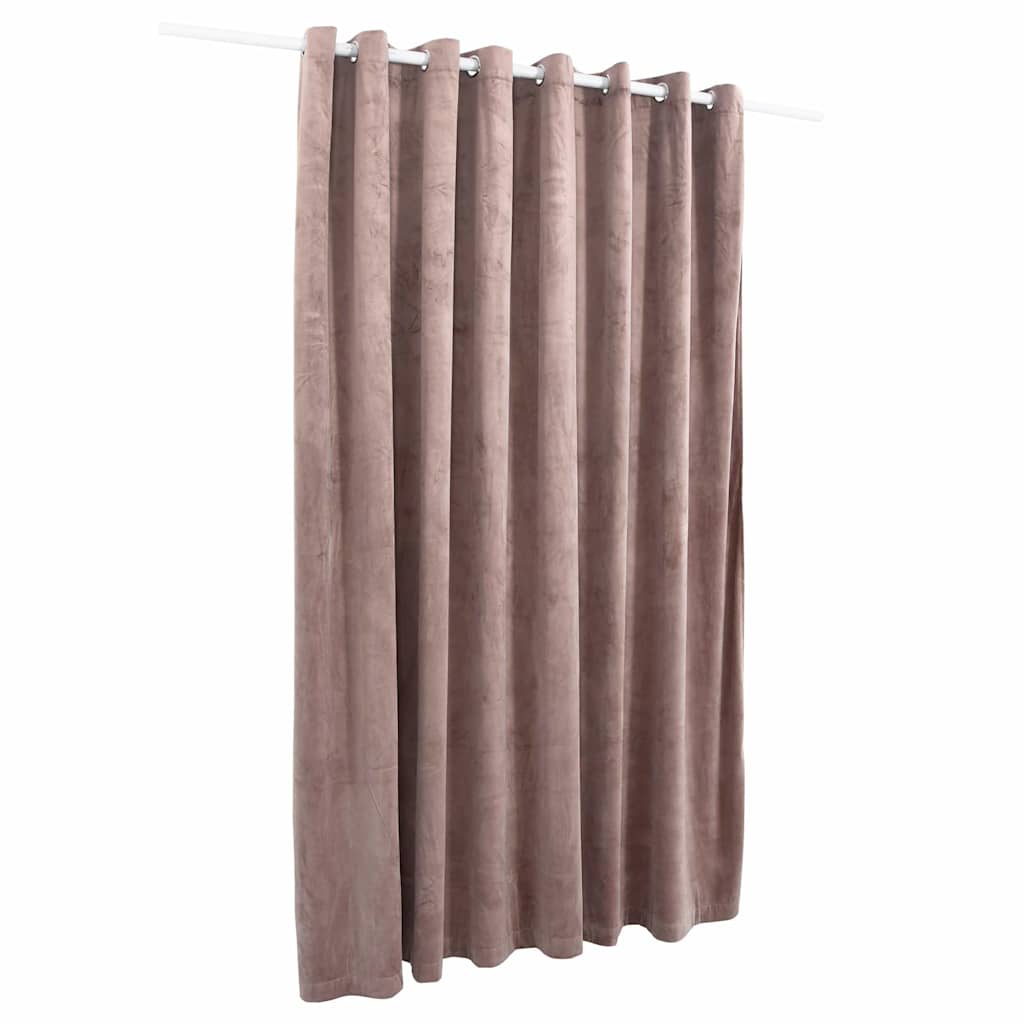 vidaXL Rideau occultant à œillets velours rose antique 290x245 cm