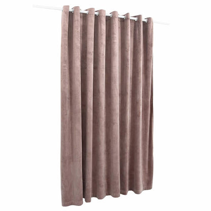 vidaXL Rideau occultant à œillets velours rose antique 290x245 cm