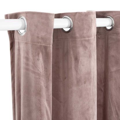 vidaXL Rideau occultant à œillets velours rose antique 290x245 cm
