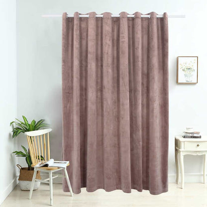 vidaXL Rideau occultant à œillets velours rose antique 290x245 cm