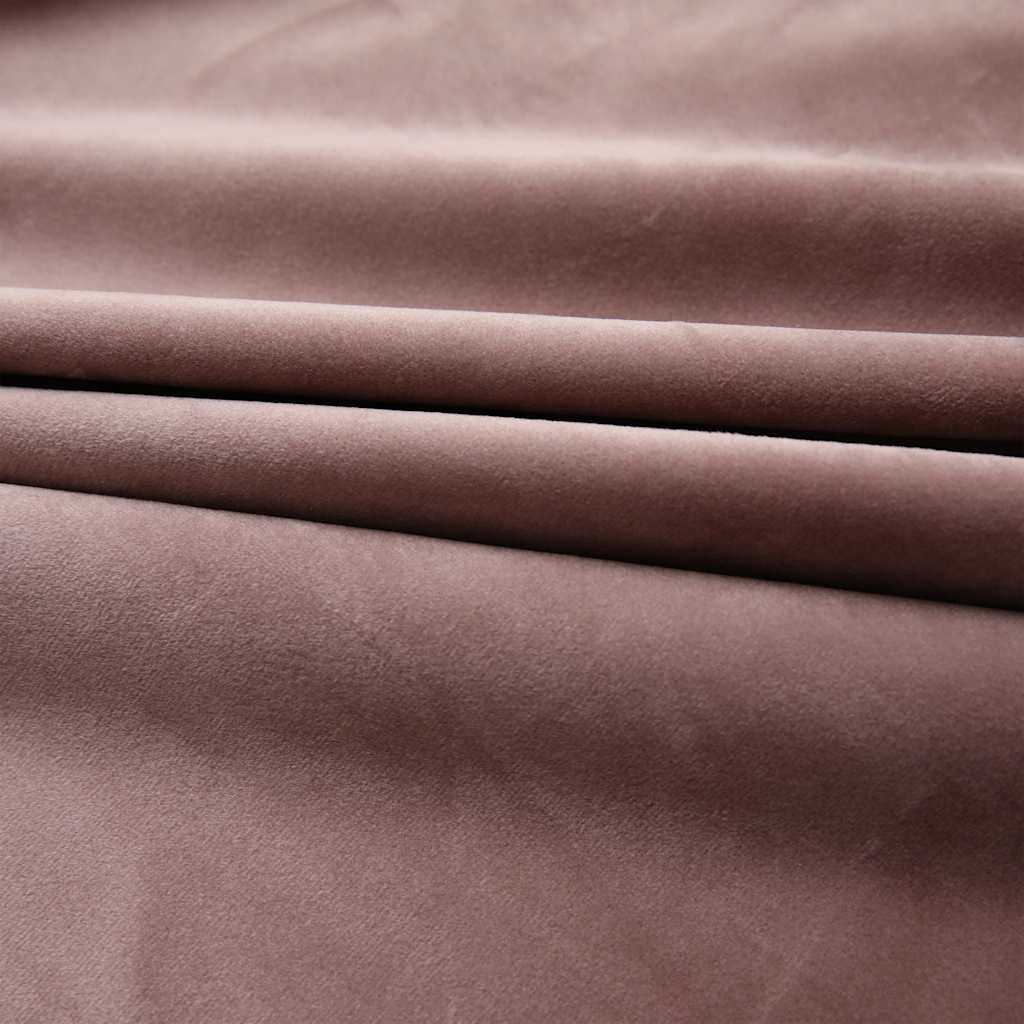 vidaXL Rideaux Occultants à Crochets 2 pcs Velours Rose antique 140x245cm