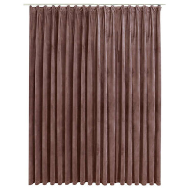 vidaXL Rideau occultant avec crochets Velours Rose antique 290 x 245 cm