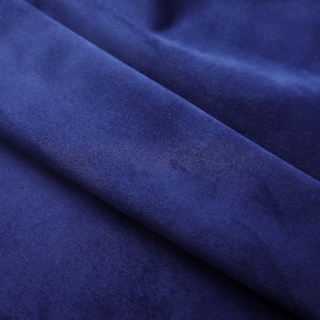 vidaXL Rideaux occultants à œillets 2 pcs Velours Bleu foncé 140x175cm