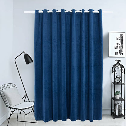 vidaXL Rideau occultant avec œillets métalliques Smat Bleu foncé 290x245 cm