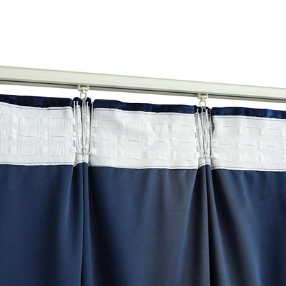vidaXL Rideaux occultants crochets 2 pcs Velours Bleu foncé 140x245cm
