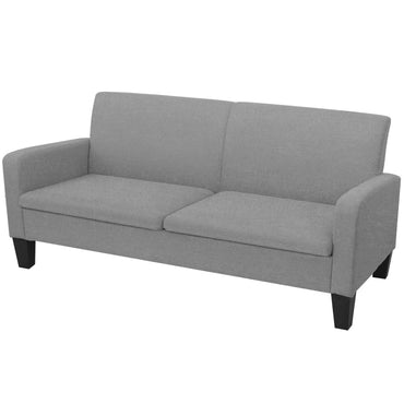 vidaXL 2-tlg. Sofagarnitur Stoff Hellgrau