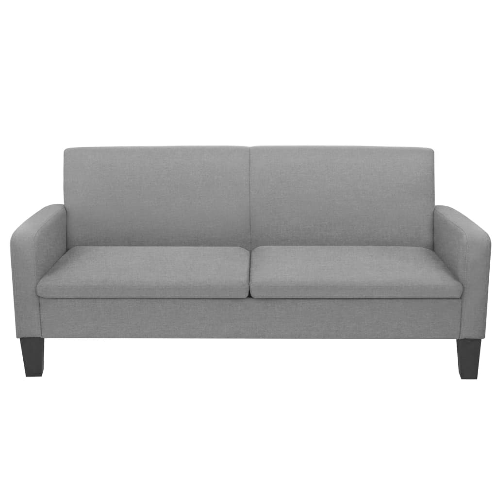 vidaXL 2-tlg. Sofagarnitur Stoff Hellgrau