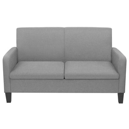vidaXL 2-tlg. Sofagarnitur Stoff Hellgrau