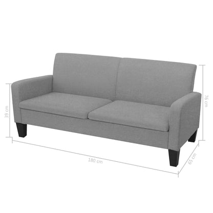 vidaXL 2-tlg. Sofagarnitur Stoff Hellgrau