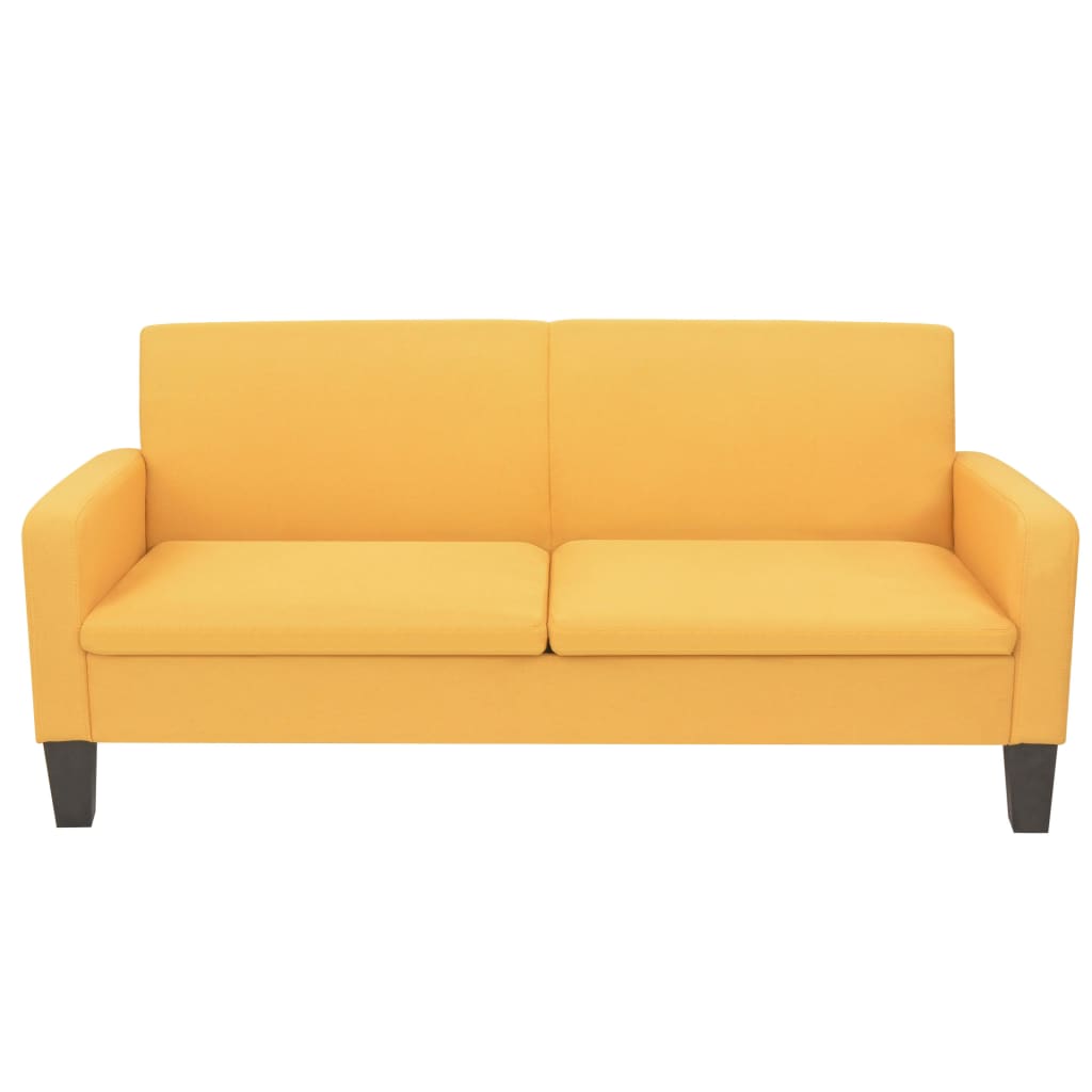 vidaXL 2-tlg. Sofagarnitur Stoff Gelb