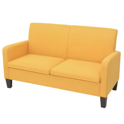 vidaXL 2-tlg. Sofagarnitur Stoff Gelb