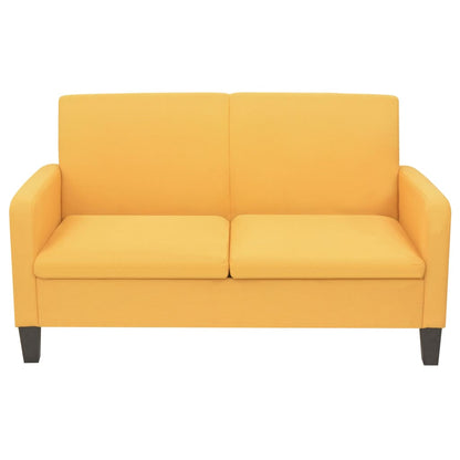 vidaXL 2-tlg. Sofagarnitur Stoff Gelb