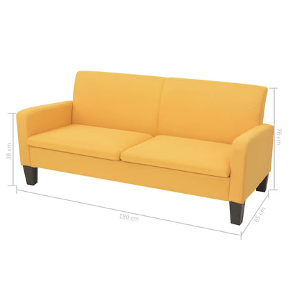 vidaXL 2-tlg. Sofagarnitur Stoff Gelb