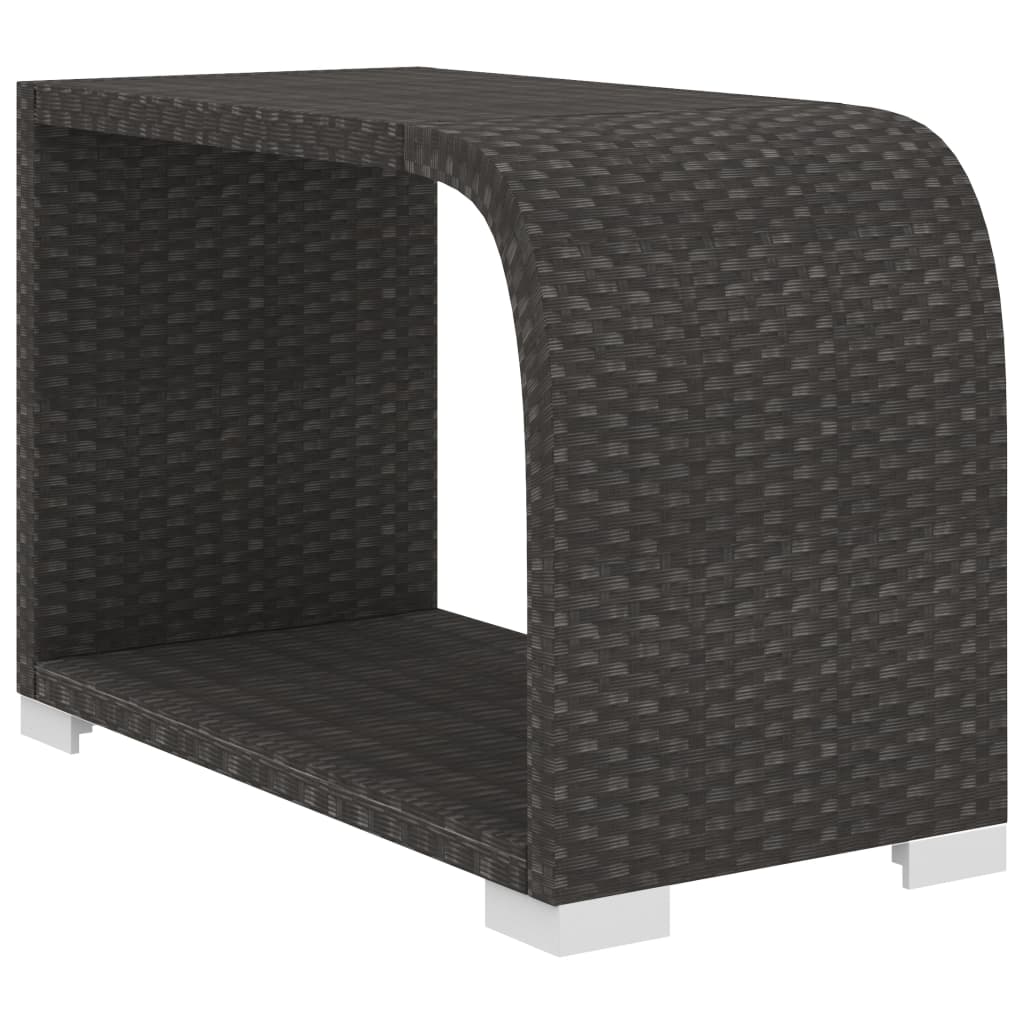 10-tlg. Garten-Lounge-Set mit Auflagen Poly Rattan Schwarz