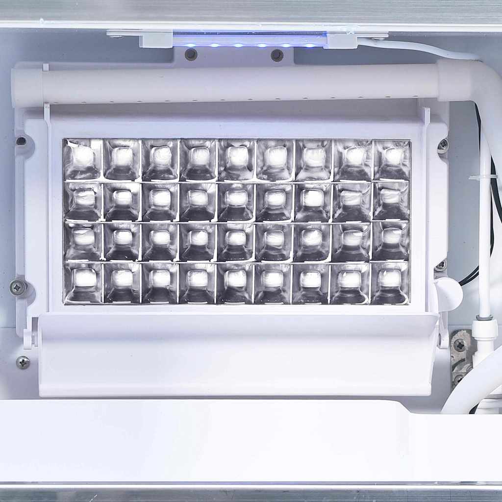 Eiswürfelbereiter mit Tür Silber 43 x 40 x 71 cm Edelstahl