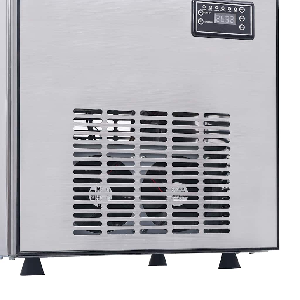 Eiswürfelbereiter mit Tür Silber 43 x 40 x 71 cm Edelstahl