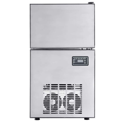 Eiswürfelbereiter mit Tür Silber 43 x 40 x 71 cm Edelstahl