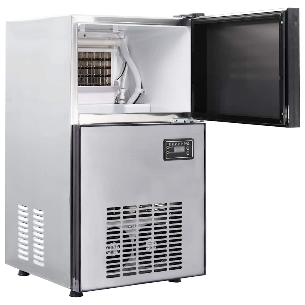 Eiswürfelbereiter mit Tür Silber 43 x 40 x 71 cm Edelstahl