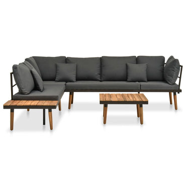 vidaXL Ensemble de salon de jardin 4 pcs avec coussins Bois d'acacia massif