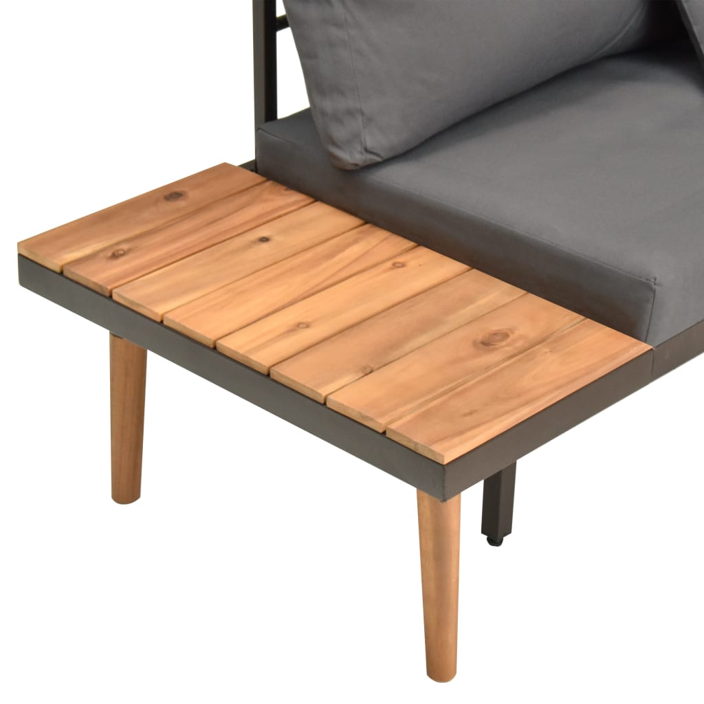 vidaXL Ensemble de salon de jardin 4 pcs avec coussins Bois d'acacia massif