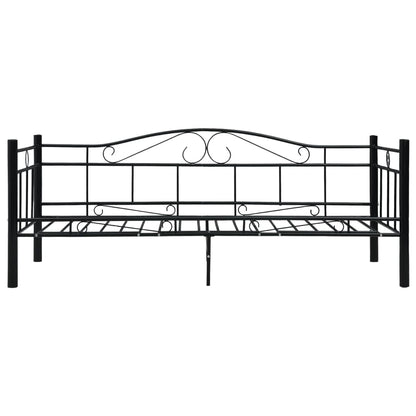 vidaXL Tagesbett-Rahmen Schwarz Metall 90×200 cm