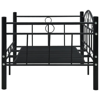 vidaXL Tagesbett-Rahmen Schwarz Metall 90×200 cm