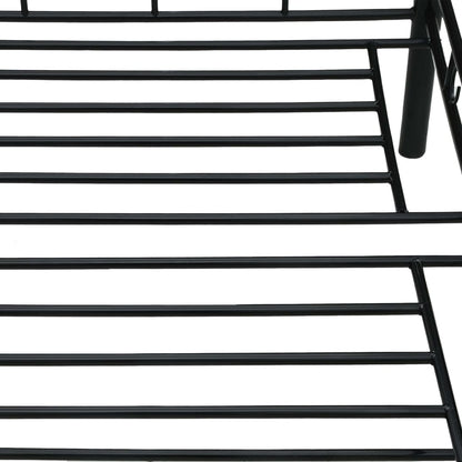 vidaXL Tagesbett-Rahmen Schwarz Metall 90×200 cm
