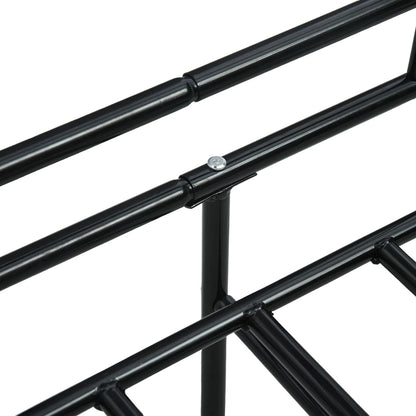 vidaXL Tagesbett-Rahmen Schwarz Metall 90×200 cm