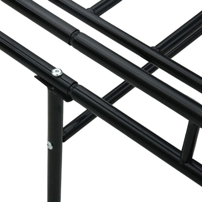 vidaXL Tagesbett-Rahmen Schwarz Metall 90×200 cm