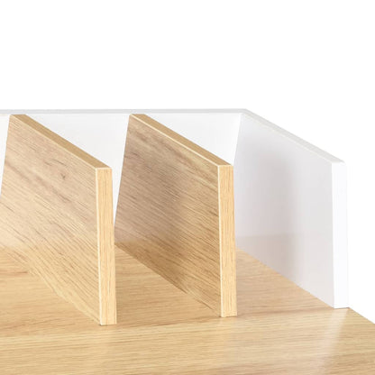 vidaXL Schreibtisch Weiß und Natur 80x50x84 cm