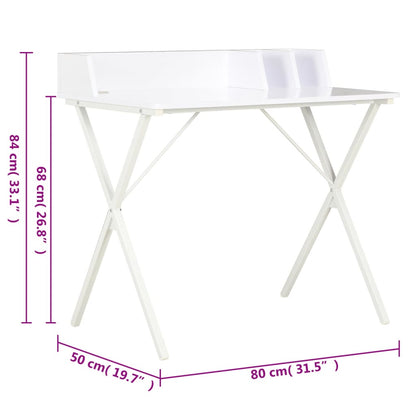 vidaXL Schreibtisch Weiß 80x50x84 cm