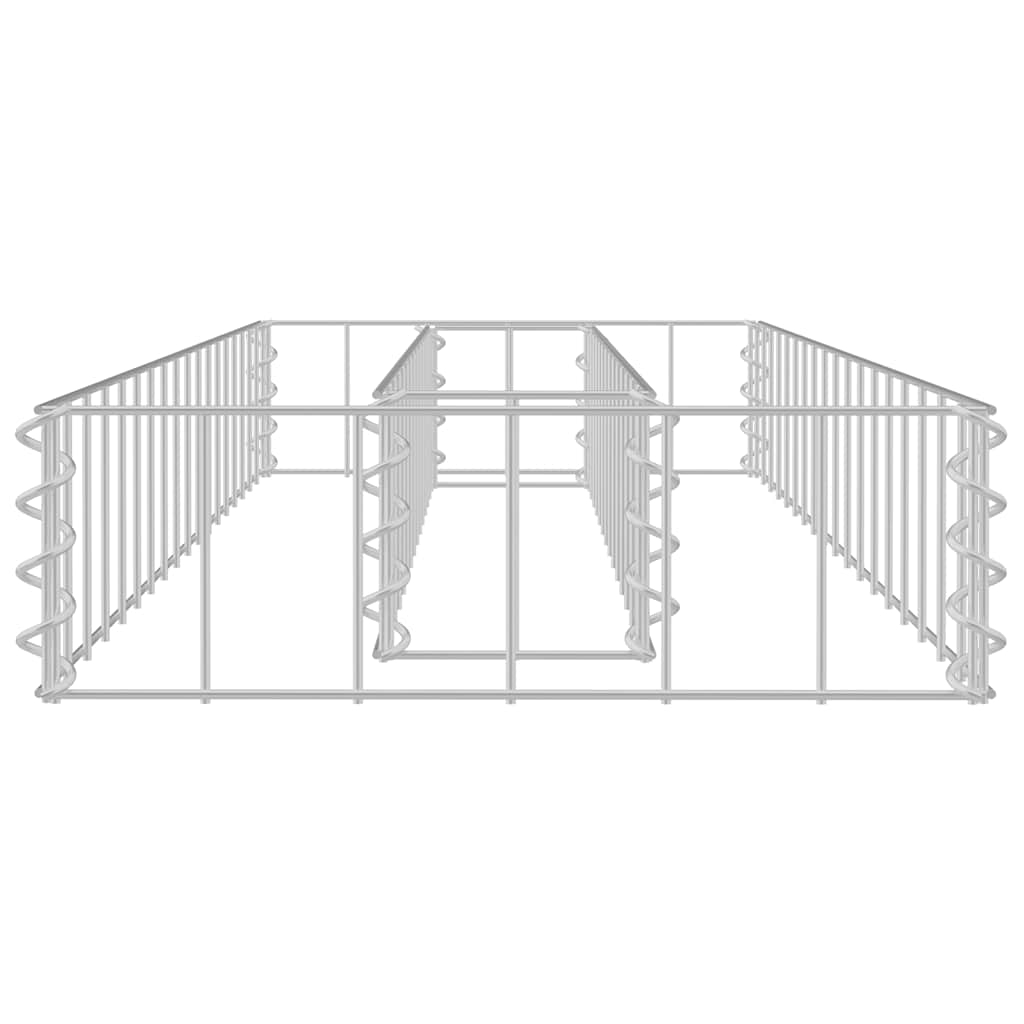 vidaXL Gabionen-Hochbeet Verzinkter Stahl 90x30x10 cm