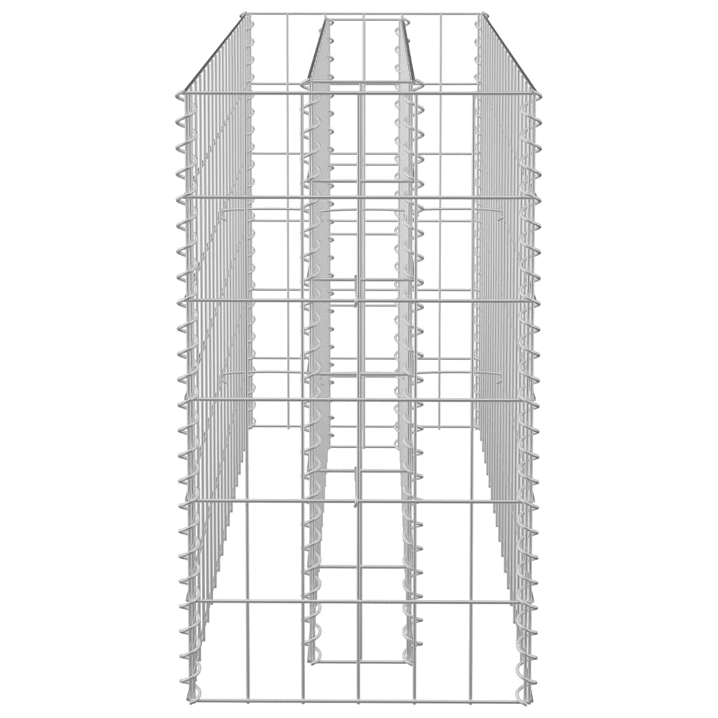 vidaXL Gabionen-Hochbeet Verzinkter Stahl 90×30×60 cm